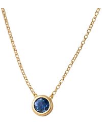 Lily Flo Jewellery - Aurora Sapphire Solitaire Necklace - Lyst