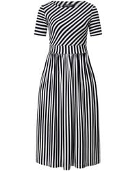 Amoresea - Chic Stripe Jersey Midi Dress With Pockets - Lyst