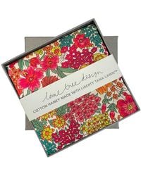 Lime Tree Design - Single Boxed Hanky Made With Liberty Fabric Margaret Annie Bright - Lyst
