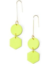 By Chavelli - Belle Geometric Dangly Earrings - Lyst