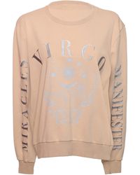 Miracles Manifester - Neutrals Oversized Embroidered Virgo Sign Sweatshirt - Lyst