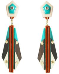 Gissa Bicalho - Acrylic Handmade Earring Tower Cinnamon - Lyst