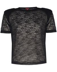 No'design - Vera Structured Shoulder Lace T-Shirt - Lyst