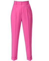 AGGI by HALEWSKI - Kelly Very Berry Tailored Trousers With Cuffs - Lyst