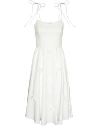 2KStyle - Another Gathered Hand-Embellished Crepe Midi Dress - Lyst