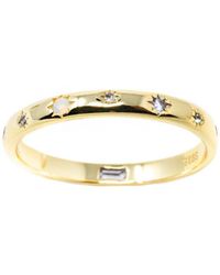 NASI SILVER - Scatter Band Both Sides Now Ocean Edition Star Ring - Lyst