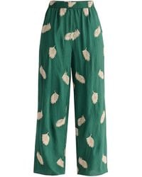Paisie - Leaf Embroidered Trousers - Lyst