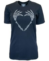 Any Old Iron - Beaded Skull Heart T-Shirt - Lyst