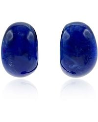 Michael Nash Jewelry - Merrie Marbled Resin Semi Hoop Clip On Earrings - Lyst