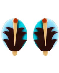 Gissa Bicalho - Handmade Acrylic Earring Short Alecrim Burgundy - Lyst
