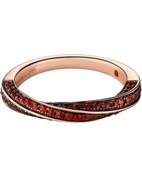 Artisan - Rose 14K Rose Garnet Twist Band Ring - Lyst