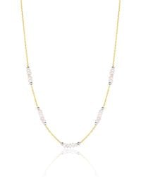 Spero London - Baroque Pearl Beaded Sterling Chain Necklace - Lyst