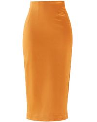 La Musa - Apricot Pencil Skirt - Lyst
