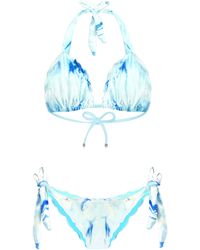 ELIN RITTER IBIZA - Ibiza Turquoise Blue Tie-dye Print Bikini Set Georgia Sara Formentera - Lyst