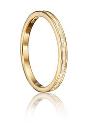 Lily & Roo - Baguette Diamond Style Eternity Ring - Lyst