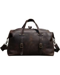 Touri - Large Genuine Leather Holdall -Worn - Lyst