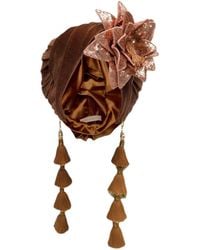 Julia Clancey - Cha Cha Cha Boom Coco Dorado Velour Turban - Lyst