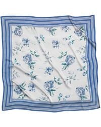 RainSisters - Large Floral Natural Silk Scarf - Lyst