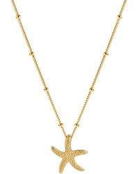 Muru - Starfish Necklace With Bead Chain - Lyst
