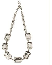 Addicted - Neutrals Pax Plated Necklace With Crystals - Lyst