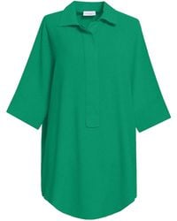Perlavera - Pinoly Hidden Placket Three Quarter Sleeve Tunic - Lyst