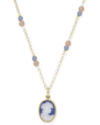 Vintouch Italy - Little Lovelies-Plated Cameo Necklace - Lyst