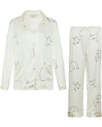 NOT JUST PAJAMA - The Dream Art Printed Long Pajamas Set - Lyst