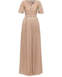 Nissa - Neutrals Sequin-Applique Maxi Dress Nude - Lyst