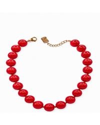 Michael Nash Jewelry - Abigail 14Mm Carnelian Knotted Semi Precious Bead Necklace - Lyst