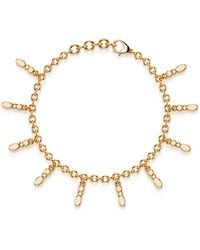 Linda Fiore - Amalei 18K Vermeil Bracelet With Cream Enamel - Lyst