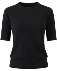 Nuvv Collection - Cashmere And Wool Blend Short Sleeve Sweater – Premium Italian Yarn - Lyst