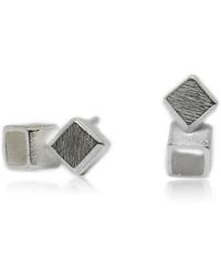 Karolina Bik Jewellery Fujimoto Small Earrings Silver - Metallic