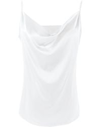 Soft Strokes Silk - Pure Mulberry Silk Cowl Neck Camisole, Spaghetti Strap - Lyst