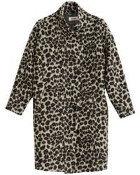 Louche - Donalda Animal Funnel Neck Coat - Lyst