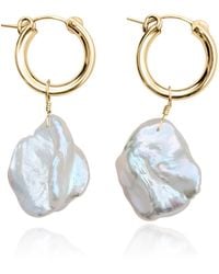 Kiri & Belle - Clemmie Petal Pearl Filled Earrings - Lyst