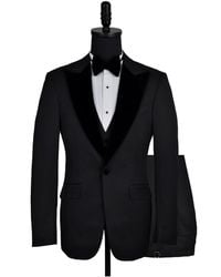 DAVID WEJ - Alfredo Three Piece Single Breasted Velvet Peak Lapel Tuxedo - Lyst