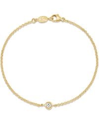 Dower & Hall - Single Sapphire Dewdrop Chain Bracelet - Lyst