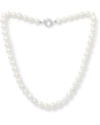 Pearls of the Orient Online - Gratia Cultured Freshwater Pearl Necklace With Sterling Spring Clasp - Lyst