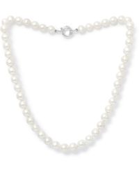 Pearls of the Orient Online - Gratia Cultured Freshwater Pearl Necklace With Sterling Spring Clasp - Lyst