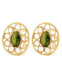 Opium Jewels - Crystal & Tourmaline Studs - Lyst