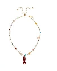 Jaredjamin - Marisol Adjustable Mother-Of-Pearl & Carved Fish Necklace - Lyst
