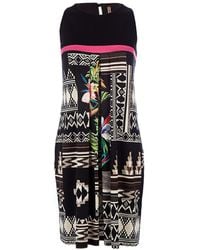 Conquista - Sleeveless Jungle Print Dress - Lyst