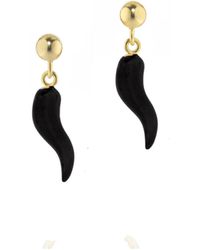 Unaloe - Earrings With-Plated Horn Pendant - Lyst