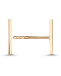 Ecce | Artisan Diamonds - 14K Solid Single Thin Rod Earring - Lyst