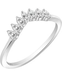 Diamonbliss - Wishbone Stackable Band Ring - Lyst