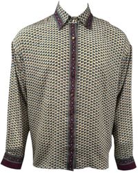 Monzlapur New York - Embossed Botanic Long Sleeve Crepe Shirt - Lyst