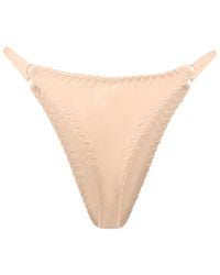 Daily Underwear - Neutrals Microfiber Adjustable String Panties Nude - Lyst