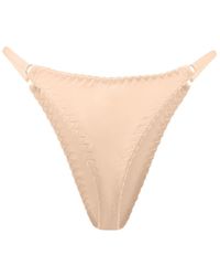 Daily Underwear - Neutrals Microfiber Adjustable String Panties Nude - Lyst