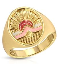 Glamrocks Jewelry - Tequila Sunrise Signet Ring- Sun - Lyst