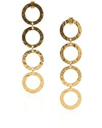 Jaredjamin - Clara Hammered Loop Drop Earrings - Lyst